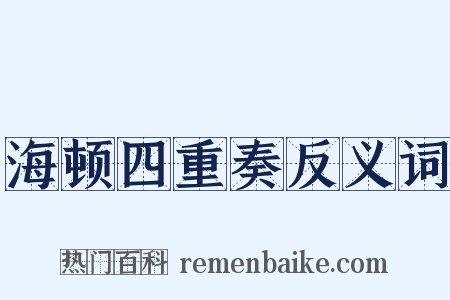 海顿四重奏反义词是什么意思的图片